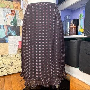 Y2K Polka Dot Midi Skirt